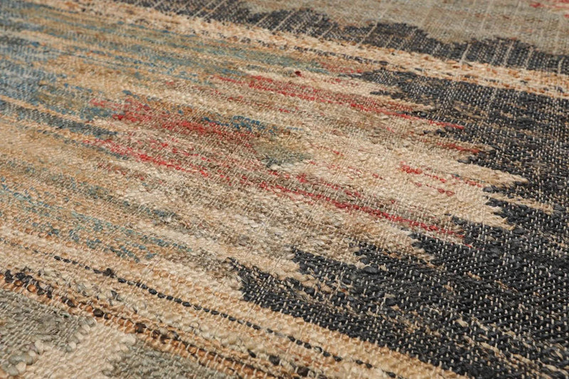 5'6''x7'3'' Hand Woven Natural Fiber Jute Southwestern Flatweave Kilim Area Rug