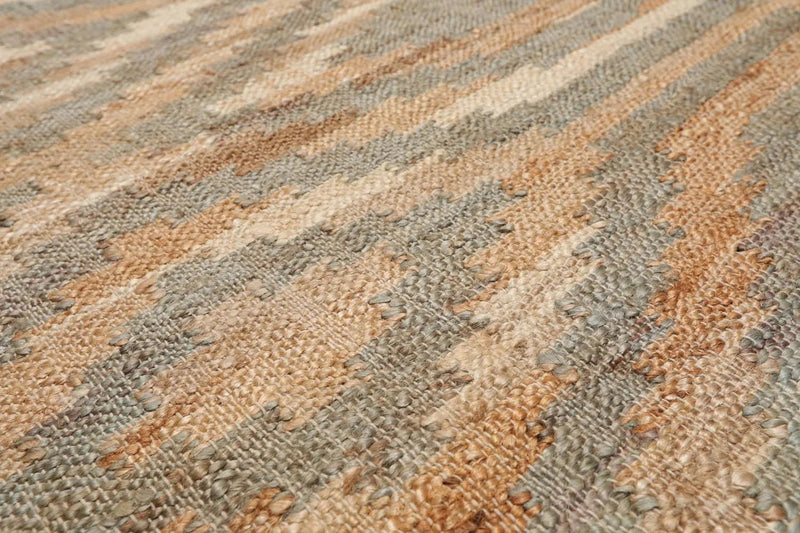 5’6” x 7’3” Hand Woven Natural Fiber Jute Southwestern Flatweave Kilim Area Rug