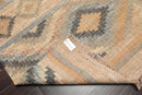 5’4” x 7’3 Hand Woven Natural Fiber Jute Southwestern Flatweave Kilim Area Rug