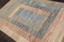 5’3” x 7’6” Hand Woven Natural Fiber Jute Modern Flatweave Kilim Area Rug Blue