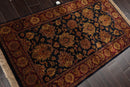 3’ x 5’3" Hand Knotted Wool Agra Traditional Oriental Area Rug Black, Burgundy