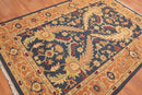 5x8 Midnight Blue Hand Knotted 100% Wool Reversible Oriental Area Rug