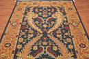 5x8 Midnight Blue Hand Knotted 100% Wool Reversible Oriental Area Rug