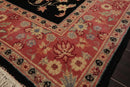 6' x 9' Hand Knotted 100% Wool Rare Romanian Saroukk Area Rug Black