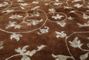 5'8" x 8'5" Hand Knotted Tibetan Wool & Art Silk Floral Oriental Area Rug Brown
