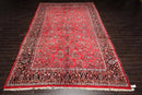 8'10''x16'3'' Oversize Coral Hand Knotted Traditional Heriz Medallion Wool Oriental Area Rug