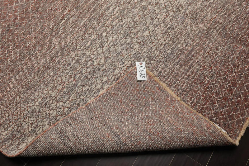 8 x 10 Ivory, Gray Hand Knotted 100% Wool Modern & Contemporary Oriental Area Rug