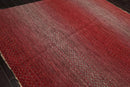 8' x 10' Hand Knotted 100% Wool Modern Oriental Area Rug Red, Gray, Beige