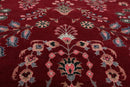 8'3'' x 10'4'' Hand Knotted Wool PakPersian 16/18 Saroukk 300 KPSI Area Rug Wine