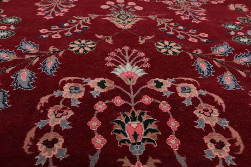 8'3'' x 10'4'' Hand Knotted Wool PakPersian 16/18 Saroukk 300 KPSI Area Rug Wine