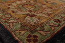 9x12 Charcoal, Tan Hand Knotted 100% Wool Agra Traditional Oriental Area Rug