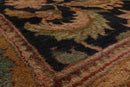 9x12 Charcoal, Tan Hand Knotted 100% Wool Agra Traditional Oriental Area Rug