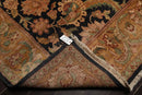 9x12 Charcoal, Tan Hand Knotted 100% Wool Agra Traditional Oriental Area Rug