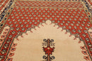 4'4'' x 6'4'' Hand Knotted 100% Wool Prayer Rug Oriental Area Rug Beige