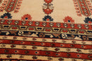 4'4'' x 6'4'' Hand Knotted 100% Wool Prayer Rug Oriental Area Rug Beige