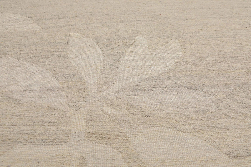 8' x 10' Hand Knotted Ultra Hip Designer Tibetan Flatweave Area Rug Oatmeal