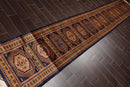 2'7"x 14'10" Runner Hand Knotted Wool Bokhaara High Sheen 300 KPSI Area Rug Navy