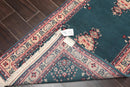 2'6''x 8' Runner Hand Knotted 100% Wool Rare Romanian Kermann Area Rug Turquoise