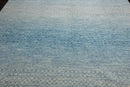 9’ x 12’ Hand Knotted 100% Wool Modern Oriental Area Rug Aqua