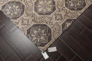 7'5"x9'5" Hanmade Wool & Art Silk Patterned Transitional Oriental Area Rug Gray