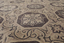 7'5"x9'5" Hanmade Wool & Art Silk Patterned Transitional Oriental Area Rug Gray