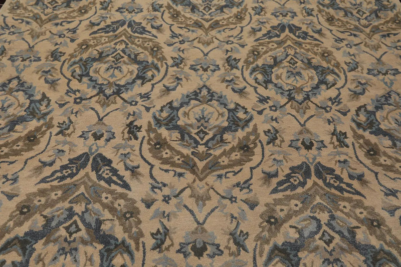 7'5'' x 9'5'' Hand Knotted Handmade 100% Wool Patterned Area Rug Beige