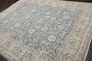 8’ x 10’ Hand Knotted Sand Blast Peshawar 200 KPSI Wool Oriental Area Rug Slate