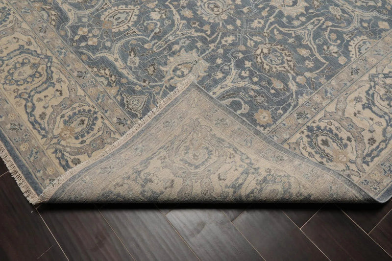 8’ x 10’ Hand Knotted Sand Blast Peshawar 200 KPSI Wool Oriental Area Rug Slate