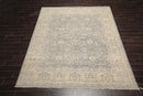 8’x10’ Hand Knotted Wool Sand Blast Peshawar 200 KPSI Oriental Area Rug Gray