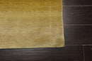 3'1''x12'1'' Runner Olive, Green Hand Knotted Tibetan 100% Wool ombre Modern & Contemporary Oriental Area Rug