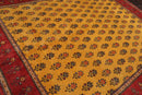 8'3'' x 9'10" Hand Knotted Wool Qashqaai Traditional 300 KPSI Oriental Area Rug Gold