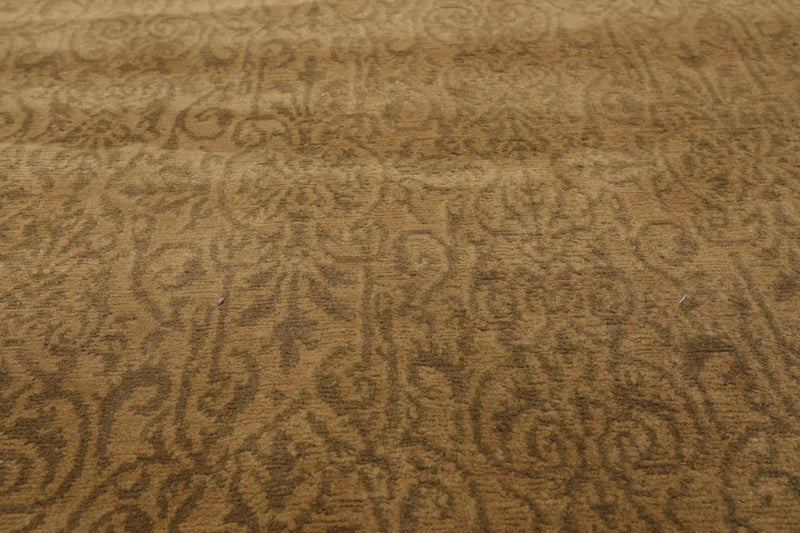 4'1'' x 6' Hand Knotted Tibetan 100% Wool Patterned Oriental Area Rug Gold