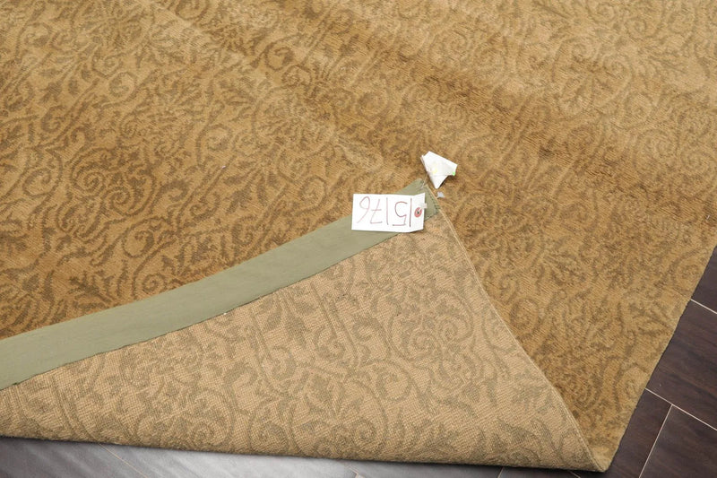 4'1'' x 6' Hand Knotted Tibetan 100% Wool Patterned Oriental Area Rug Gold