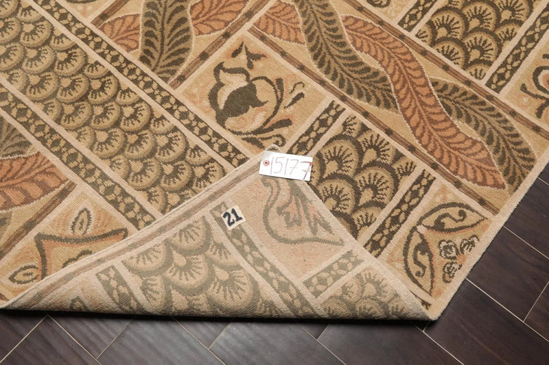 6' x 9' Hand Knotted Tibetan 100% Wool Art Deco Oriental Area Rug Beige