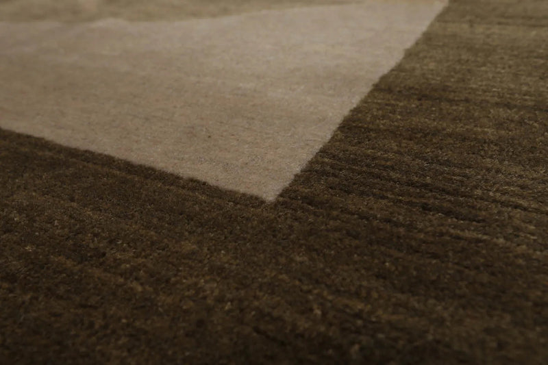 5x7 Beige, Moss Hand Knotted Tibetan 100% Wool Michaelian & Kohlberg Transitional Oriental Area Rug Beige, Moss