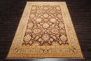 8’7" x 12’6" Hand Knotted 100% Wool Superfine Peshawar Oriental Area Rug Brown