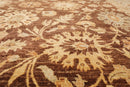 8’7" x 12’6" Hand Knotted 100% Wool Superfine Peshawar Oriental Area Rug Brown