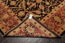 8’4" x 9’10" Hand Knotted Wool Peshawar Super Fine Oriental Area Rug Dark Chocolate