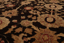8’4" x 9’10" Hand Knotted Wool Peshawar Super Fine Oriental Area Rug Dark Chocolate