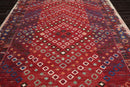 8'1" x 11'6" Machine Made 100% Wool Area Rug Red Made in USA