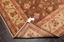 7'11" x 9'5" Hand Knotted 100% Wool Peshawar Traditional Oriental Area Rug Brown