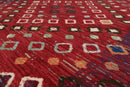 8'1" x 11'6" Machine Made 100% Wool Area Rug Red Made in USA