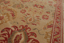 6’3” x 8’8" Authentic Hand Knotted Wool Turkish Oushak Oriental Area Rug Beige