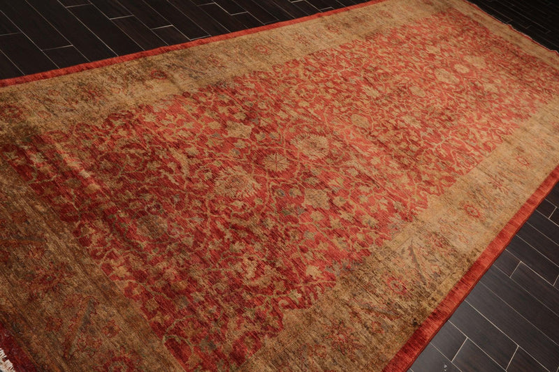 6'1" x 14'10" Hand Knotted Peshawar Palace Runner Silky Sheen 200 KPSI Area Rug Red