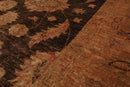 6'3" x 9'7" Hand Knotted Wool Peshawar Silky Sheen Oriental Area Rug Chocolate