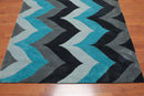 5x8 Gray Hand Tufted Handmade Polyester Designer Modern & Contemporary Oriental Area Rug