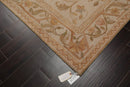 6’x9’4"Hand Knotted 100% Wool French Aubusson Savonnerie Area Rug Beige