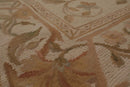 6’x9’4"Hand Knotted 100% Wool French Aubusson Savonnerie Area Rug Beige