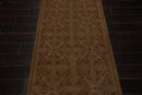 3’1” x 12’ Lapchi Runner Hand Knotted Mandala Tiles Wool Tibetan Area Rug Moss