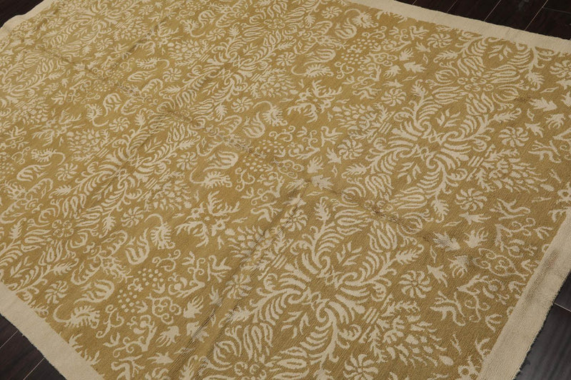 5’11” x 8’10" Lapchi Hand Knotted Wool & Silk Loop Pile Fandago Tibetan Area Rug